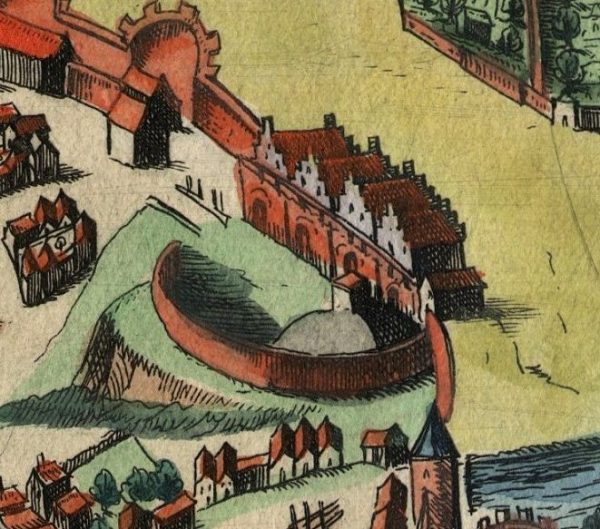 Zamek królewski w Poznaniu na najstarszym widoku miasta, ok 1617 r.
