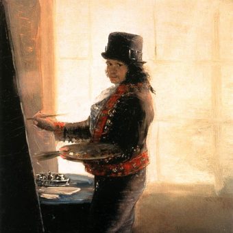 Goya przy pracy. Autoportret.
