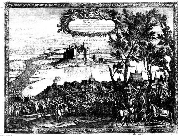 Po zamku w Zawichoście nic już nie zostało. Możemy go podziwiać tylko na starych ilustracjach, jak ten rysunek Erika Dahlbergha z 1657 roku.