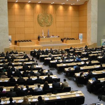Sala obrad ONZ w Genewie. 