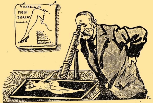 Pod koniec XIX stulecia całe życie seksualne człowieka znalazło się pod mikroskopem. Ilustracja z pisma "Amorek", 1924 rok.