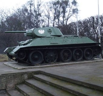 Pomnik czołgu T-34-76, stojący w Gdańsku
