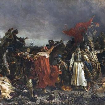 Fragment obrazu Witolda Piwnickiego "Bitwa pod Cecorą"