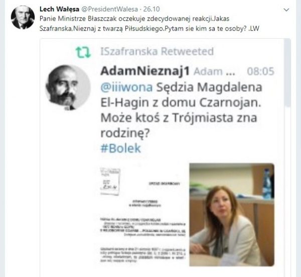 Od tego się wszystko zaczęło. Screen z tweeta Lecha Wałęsy.