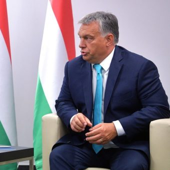 Viktor Orban podczas spotkania z Putinem 28 sierpnia 2017 roku.