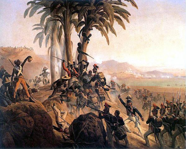Bitwa na San Domingo. Obraz Januarego Suchodolskiego, 1845