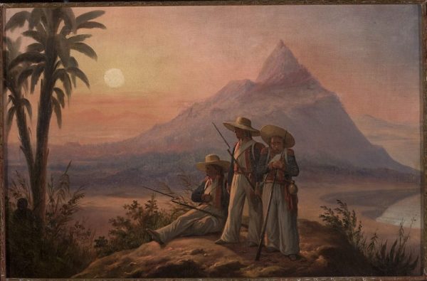 Legioniści na San Domingo. Obraz Januarego Suchodolskiego, 1854