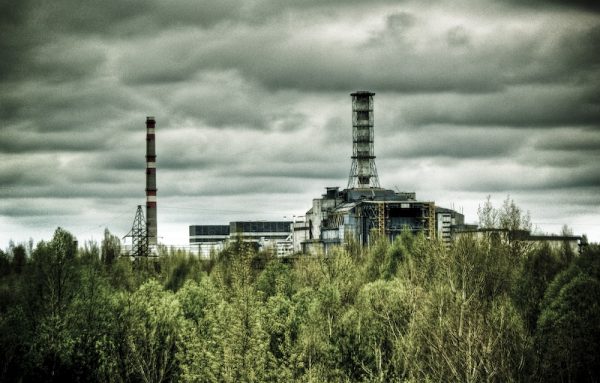 Widok na czarnobylski reaktor.