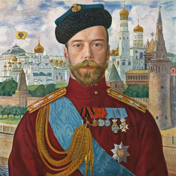 Idealny kandydat na prezydenta Rosji? Wielu widziało w tej roli cara Mikołaja II! Portret pędzla Borysa Kustodijewa z 1915 roku.