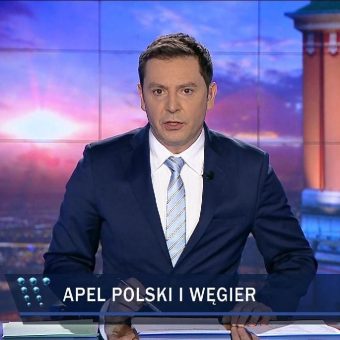 Michał Adamczyk. Kadr z "Wiadomości"TVP.