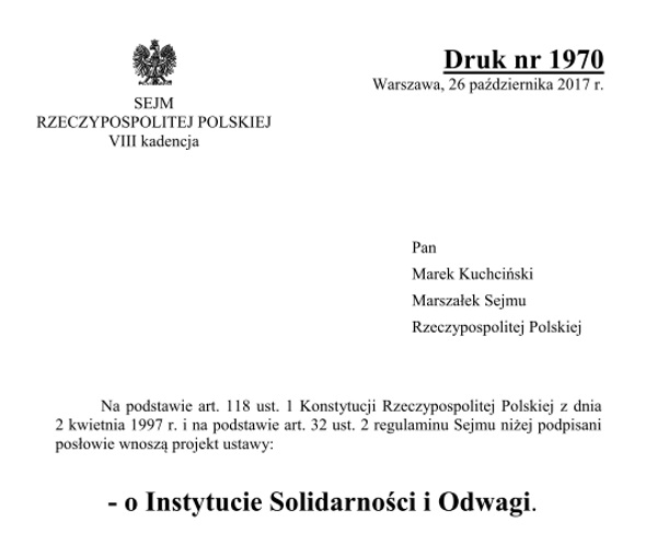 Sejm już zaczął prace nad projektem ustawy. Odbyły się już dwa jego czytania. 