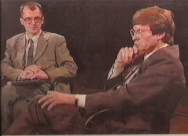  Leszek Balcerowicz w Studiu Nowej Telewizji Warszawa. 1993 rok.