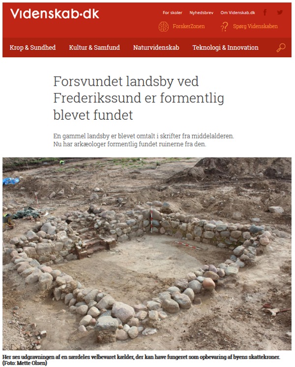 Fundamenty jednego z odkopanych domów (fot. videnskab.dk)