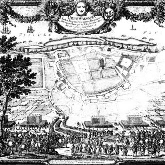 Umocnienia wokół Warszawy w trakcie jej oblężenia w 1656 roku.