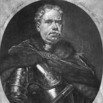 Franciszek Gałecki dowodził załogą wojsk koronnych we Lwowie. XVIII-wieczny obraz Petera Schenka.