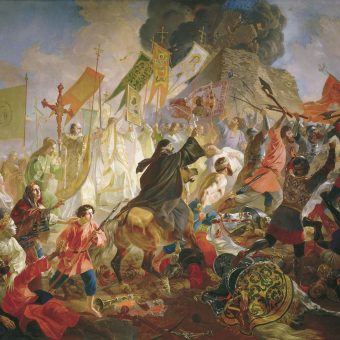Oblężenie Pskowa na obrazie Karla Briułłowa z 1843 roku.