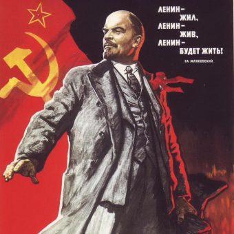 Czy wiemy czym w rzeczywistości była rewolucja październikowa? Na ilustracji fragment sowieckiego plakatu propagandowego.