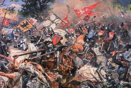 Bitwa pod Grunwaldem na obrazie Wojciecha Kossaka.