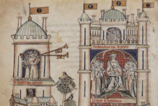 Zamek na ilustracji Flamandzkiego Mistrza z XIII wieku.