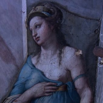 Alegoria Przyjaźni, niedawno "odkryte" dzieło Rafaela Santi znajdowała się cały czas w Sali Konstantyna.