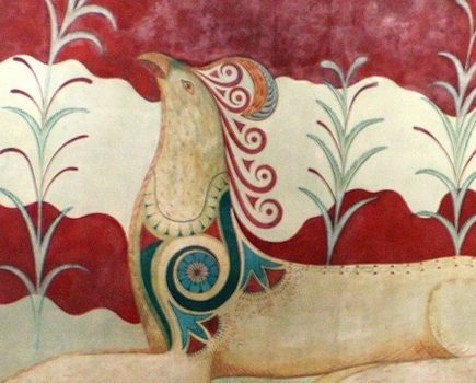 Fragment fresku z pałacu w Knossos