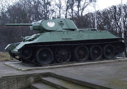 Pomnik czołgu T-34-76, stojący w Gdańsku