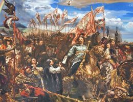 Jan Matejko Jan III Sobieski wysyła wiadomość o zwycięstwie papieżowi Innocentemu XI
