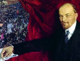 "Lenin i manifestacja", obraz Izaaka Brodskiego.