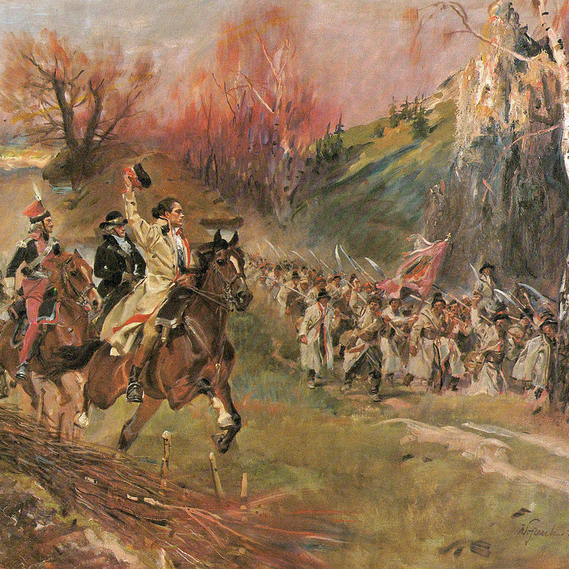 "Kościuszko z kosynierami" obraz Wojciecha Kossaka