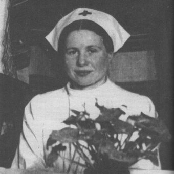 Irena Sendlerowa sfotografowana w Wigilię 1944 roku.