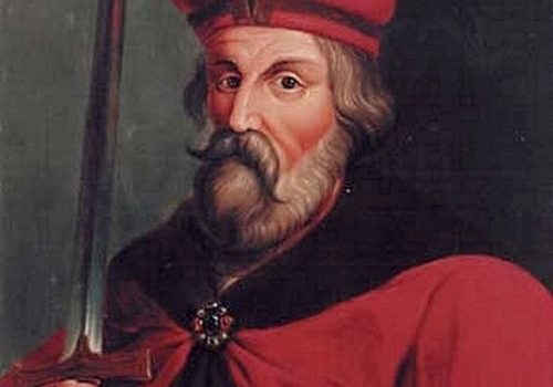 Bolesław Krzywuousty pędzla Jacobiego na podstawie obrazu M. Bacciarellego (domena publiczna).