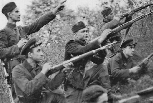 Żołnierze UPA w obwodzie równieńskim w 1947 roku.