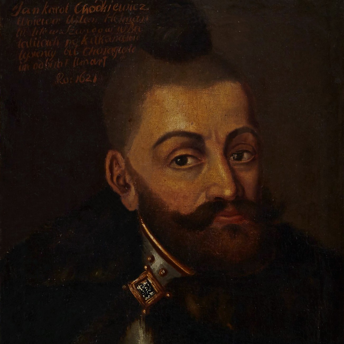 Jan Karol Chodkiewicz na anonimowym portrecie z 1621 roku.