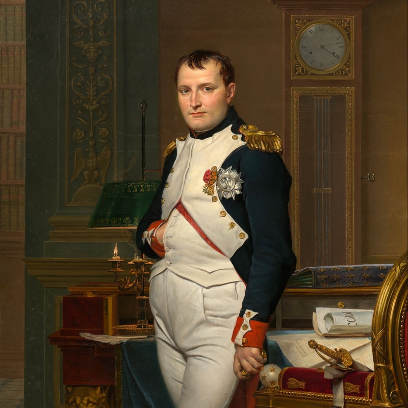 Napoleon na portrecie Jacquesa-Louisa Davida.