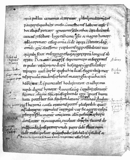 Strona z kroniki Thietmara. Jedynego źródła rzucającego światło na pochodzenie księżnej Emnildy