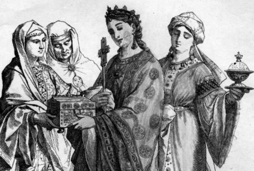 Władczyni i damy dworu. Moda wczesnego średniowiecza na XIX-wiecznej ilustracji