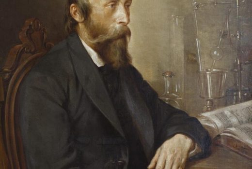 Ignacy Łukasiewicz na portrecie autorstwa Andrzeja Grabowskiego.