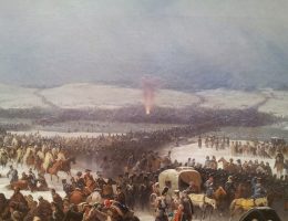 Przejście armii Napoleona przez Berezynę (obraz Januarego Suchodolskiego)
