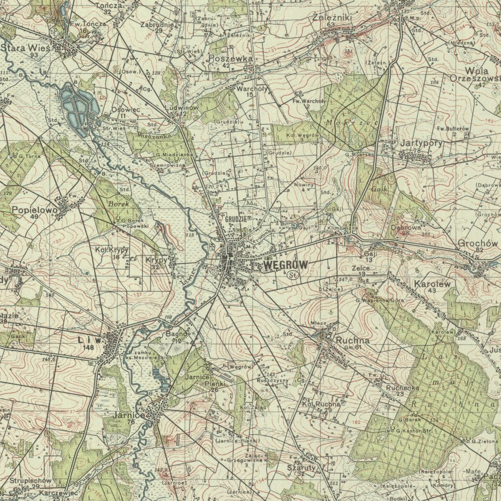 Węgrów (mapa z 1937)