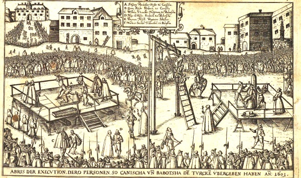 W mniej cywilizowanych czsach egzekucje były publicznymi spektaklami, w czasie których gawiedź napawała oczy cierpieniem skazańca (fot. domena publiczna)