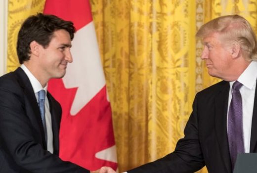 Donald Trump i Justin Trudeau (fot. domena publiczna)