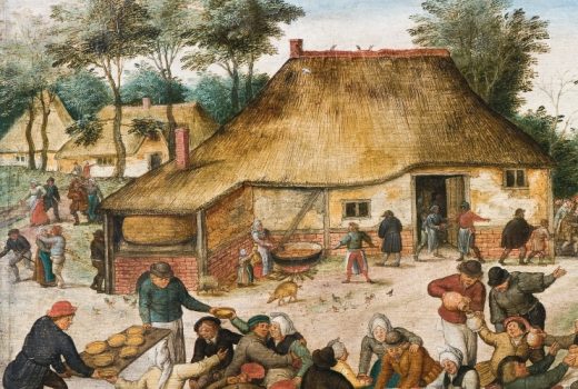 Najpiękniejsza z chłopskich córek? Najstarszy syn? A może wdowa? Z kim opłacało się żenić w średniowiecznej wsi? Fragment obrazu Pietera Bruegela Młodszego "Chłopskie wesele".