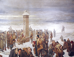 Bitwa pod Fajsławicam, była klęską powstańców. Na ilustracji obraz „Pożegnanie Europy”.