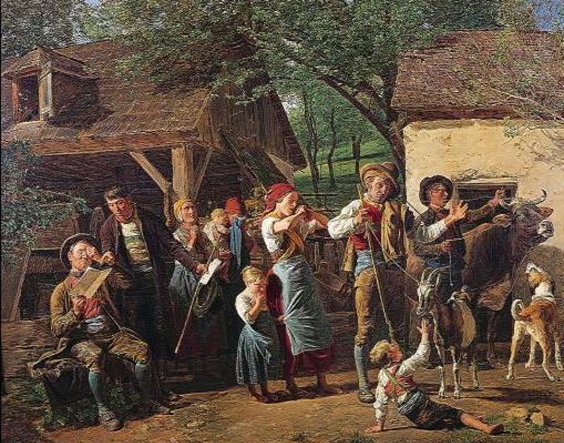 Rabacja galicyjska utworzyła kolejne przepaści pomiędzy chłopami i innymi klasami społeczeństwa. Na ilustracji „Wywłaszczenie chłopów w Austrii”.