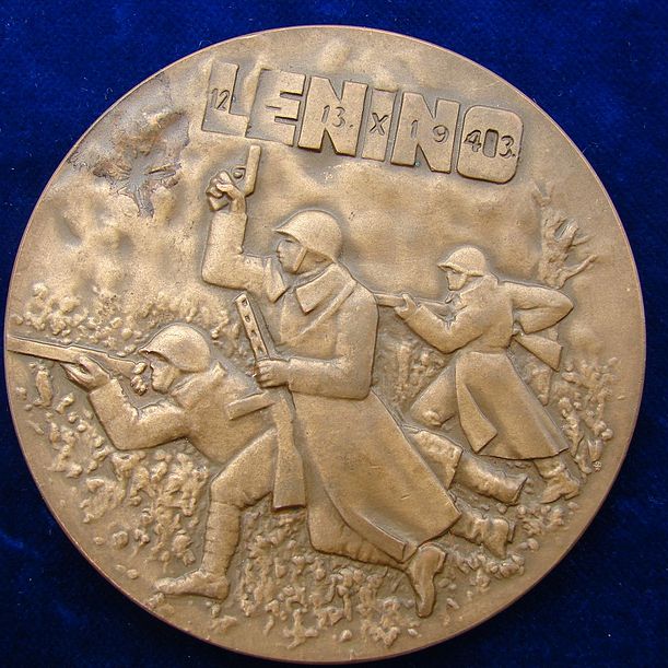 Medal wybity z okazji 40-lecia bitwy pod Lenino.