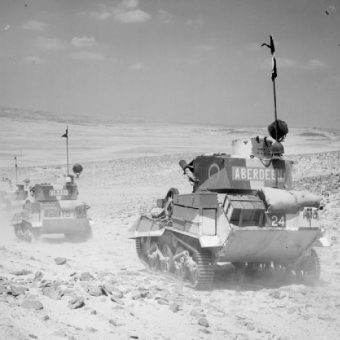 Pojazdy Armii brytyjskiej w Afryce w 1940 roku. 