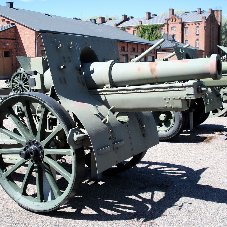 Haubica kaliber 155 minimetrów, będąca na wyposażeniu 6 Dywizjonu Artylerii Ciężkiej biorącego udział w bitwie.