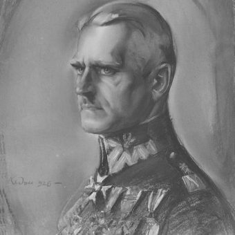 Dowódca 15 Dywizji Piechoty generał Władysław Jung na pastelu Józefa Kidonia.