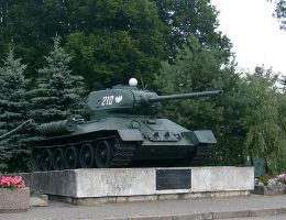 W trakcie walk o wał pomorski w 1945 roku na wyposażeniu Ludowego Wojska Polskiego były czołgi T-34/85.