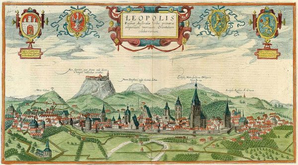 Mieszkańcy Lwowa już w średniowieczu stanowili mieszankę różnych kultur. Ilustracja z początku XVII wieku. Mieszkańcy Lwowa już w średniowieczu stanowili mieszankę różnych kultur. Ilustracja z początku XVII wieku.
